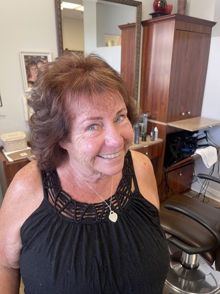 A finished look at Studio 1 Hair Salon in Downtown Murrieta