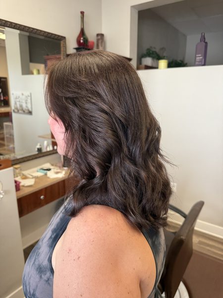 A finished look at Studio 1 Hair Salon in Downtown Murrieta