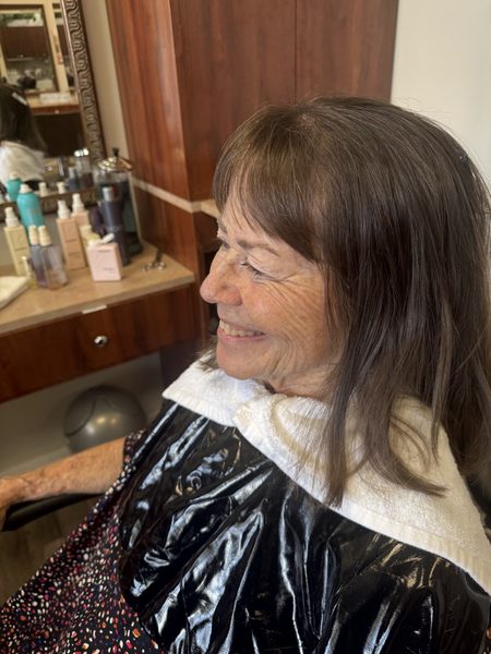 A finished look at Studio 1 Hair Salon in Downtown Murrieta