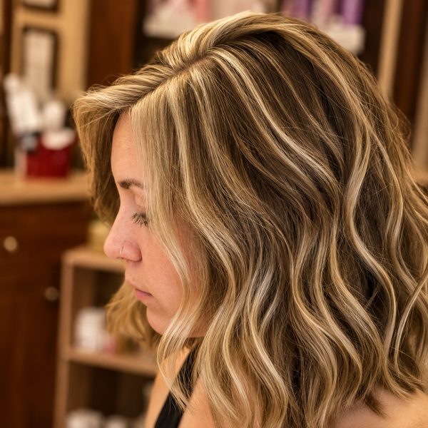A finished look at Studio 1 Hair Salon in Downtown Murrieta